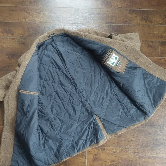 Vintage L.L.Bean Shetland Wool Jacket Brown Insulated Size 50 REG - Picture 13 of 13